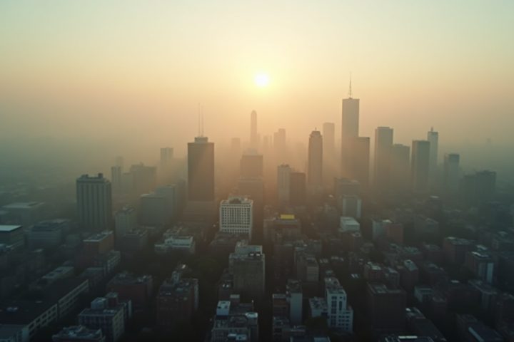Aerial view of a dense American city skyline at dawn, representing metropolitan pest control labour markets