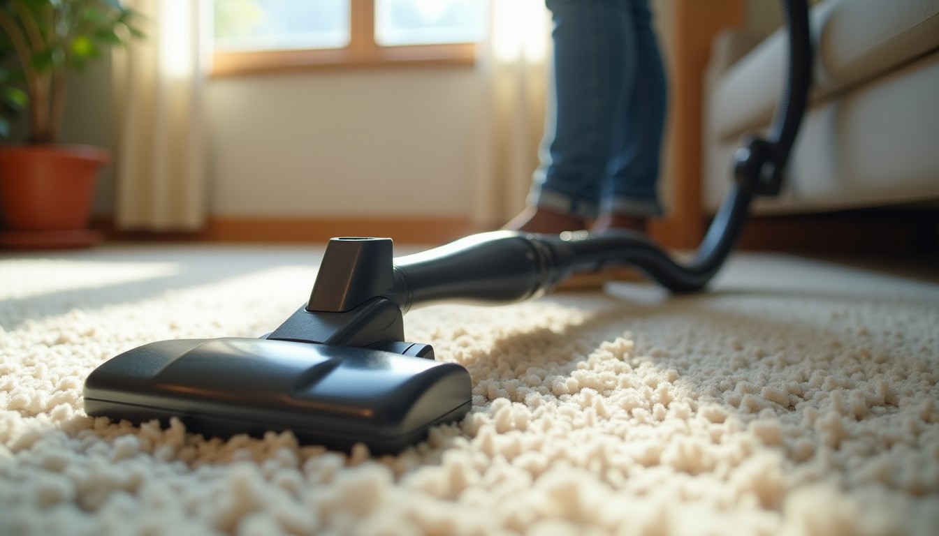 Vacuum cleaner on carpet