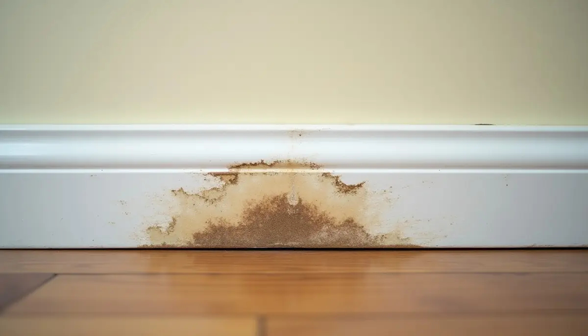 Dark greasy rub marks along a skirting board