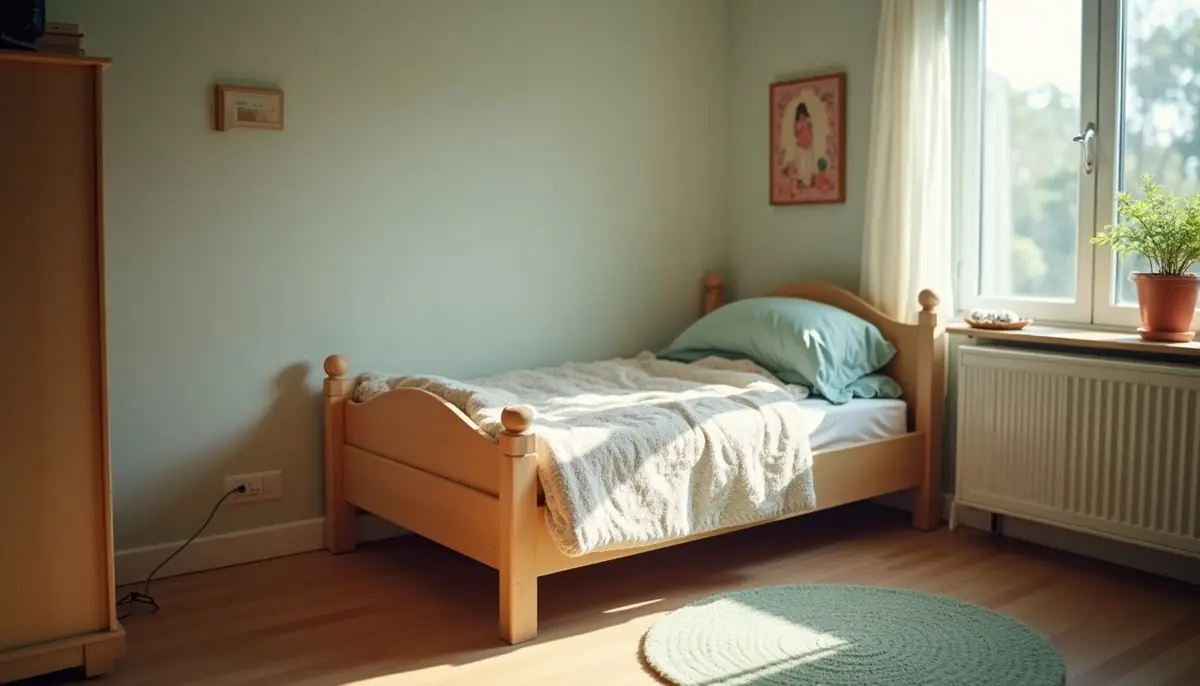 Child's bed in a small bedroom
