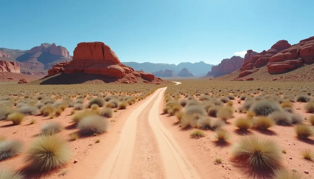 Dry desert landscape with rocks in Arizona