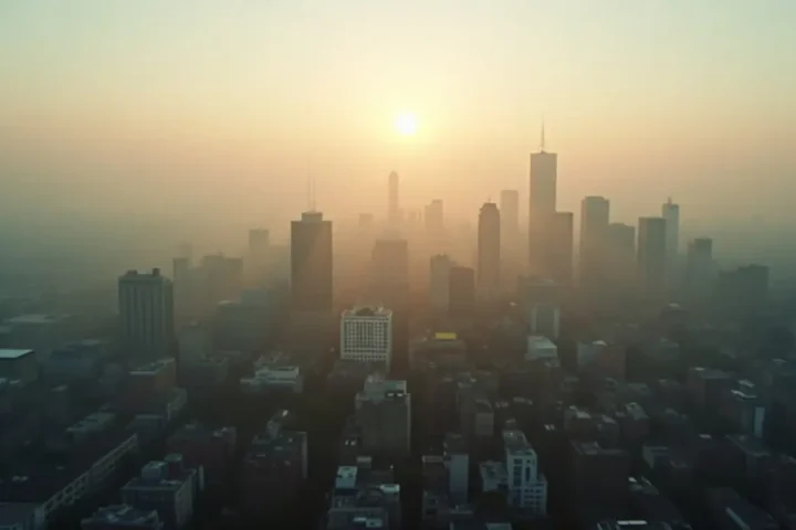 Aerial view of a dense American city skyline at dawn, representing metropolitan pest control labour markets